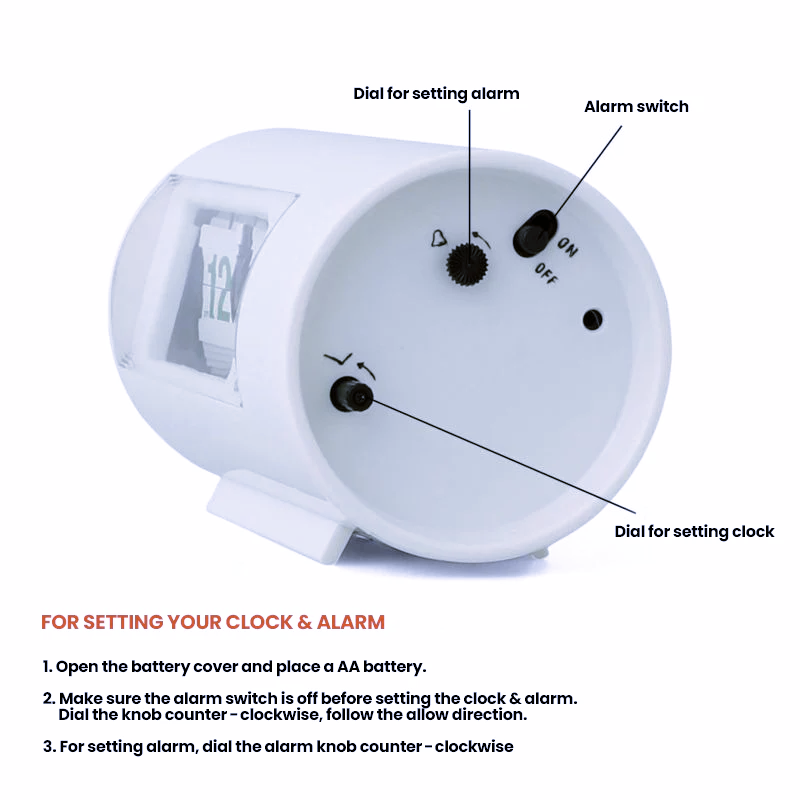 penco アナログ置時計 ホワイト Penco Desk Clock, White | Parker Paper Company